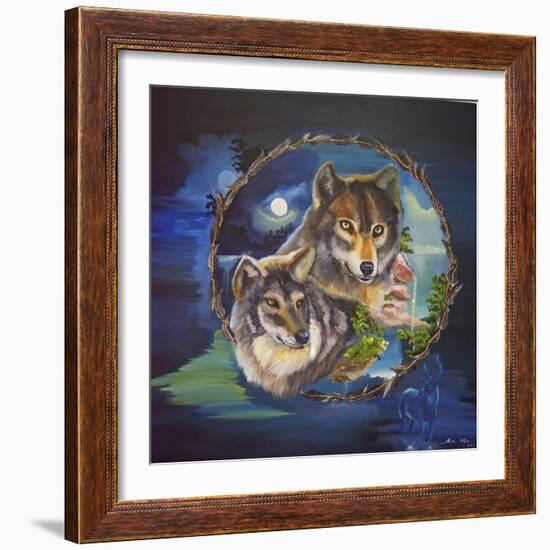 Magical Wolves-Sue Clyne-Framed Giclee Print