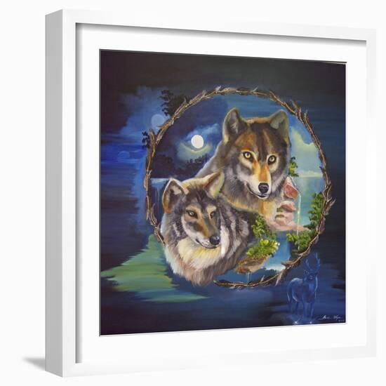 Magical Wolves-Sue Clyne-Framed Giclee Print