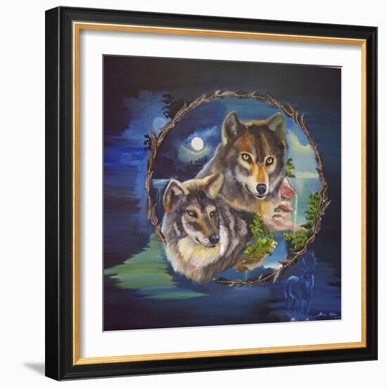 Magical Wolves-Sue Clyne-Framed Giclee Print