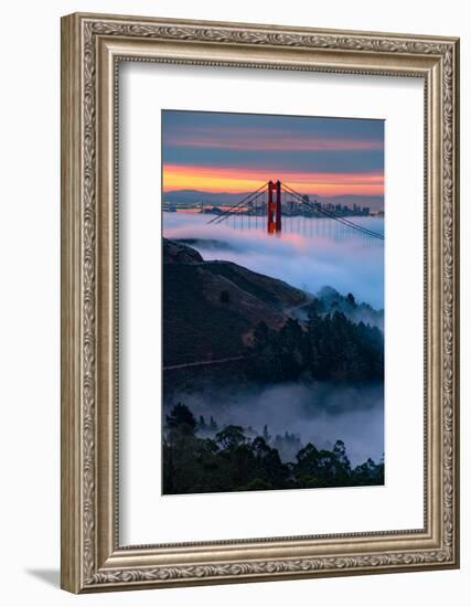 Magical Wonderland of Fog and Light, Golden Gate Bridge, San Francisco-Vincent James-Framed Photographic Print