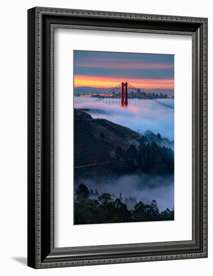 Magical Wonderland of Fog and Light, Golden Gate Bridge, San Francisco-Vincent James-Framed Photographic Print