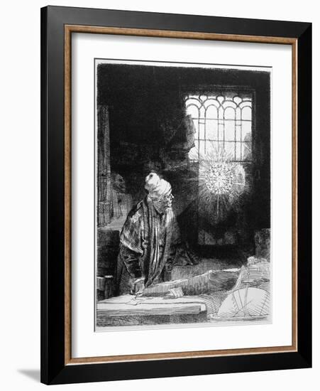 Magician at Work, Doctor Faustus-Rembrandt van Rijn-Framed Photographic Print