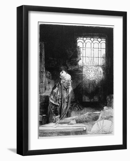 Magician at Work, Doctor Faustus-Rembrandt van Rijn-Framed Photographic Print