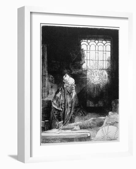 Magician at Work, Doctor Faustus-Rembrandt van Rijn-Framed Photographic Print