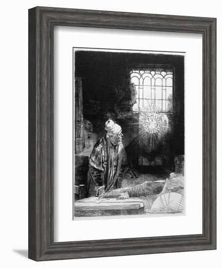 Magician at Work, Doctor Faustus-Rembrandt van Rijn-Framed Photographic Print