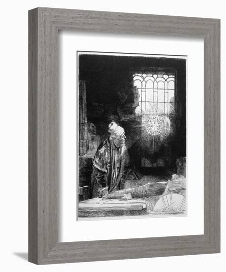 Magician at Work, Doctor Faustus-Rembrandt van Rijn-Framed Photographic Print