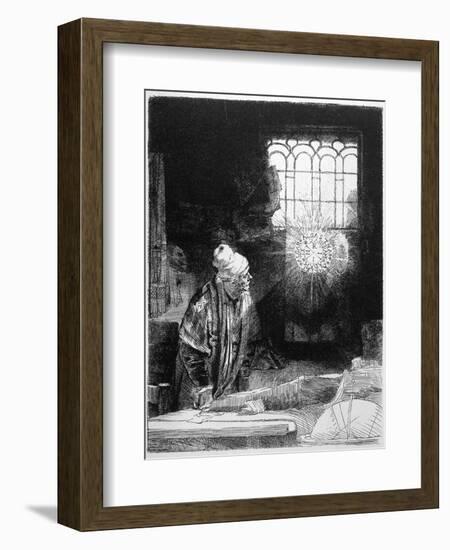 Magician at Work, Doctor Faustus-Rembrandt van Rijn-Framed Photographic Print