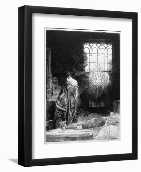 Magician at Work, Doctor Faustus-Rembrandt van Rijn-Framed Photographic Print