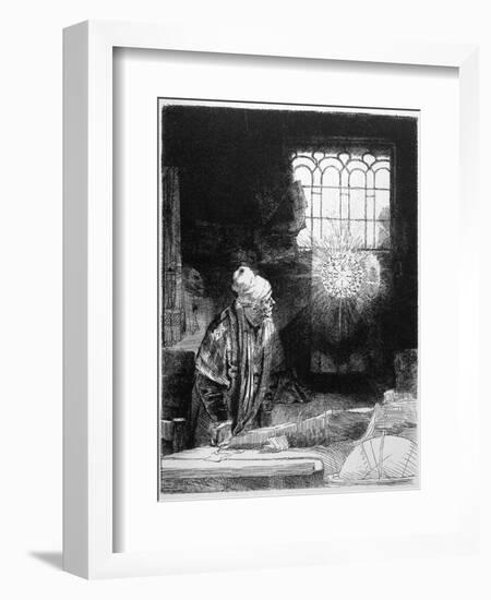 Magician at Work, Doctor Faustus-Rembrandt van Rijn-Framed Photographic Print