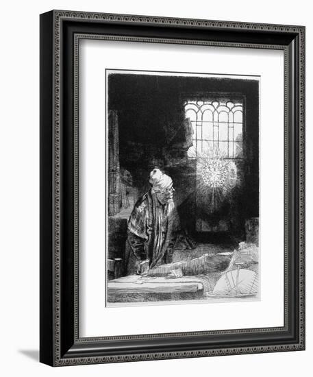 Magician at Work, Doctor Faustus-Rembrandt van Rijn-Framed Photographic Print