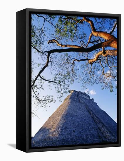 Magician's Pyramid, Uxmal, Yucatan State, Mexico-Paul Harris-Framed Premier Image Canvas