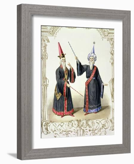 Magicians at the Carnival in Berlin, 1836-null-Framed Giclee Print