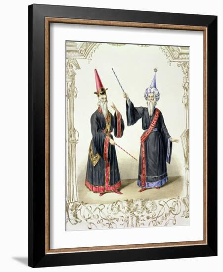 Magicians at the Carnival in Berlin, 1836-null-Framed Giclee Print