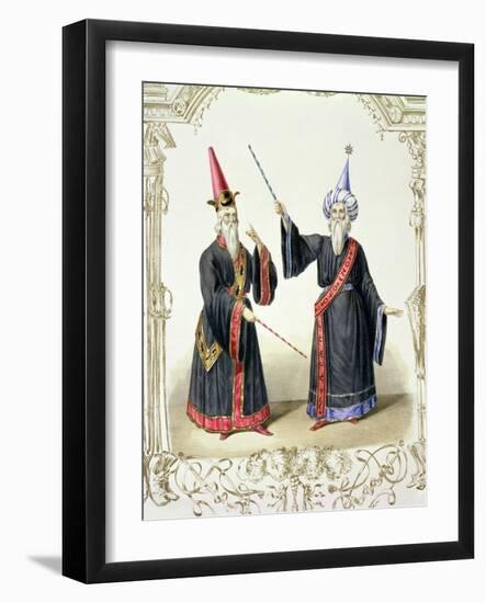 Magicians at the Carnival in Berlin, 1836-null-Framed Giclee Print