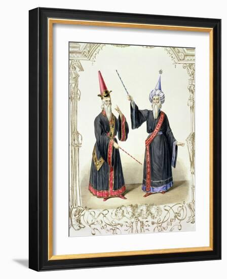 Magicians at the Carnival in Berlin, 1836-null-Framed Giclee Print