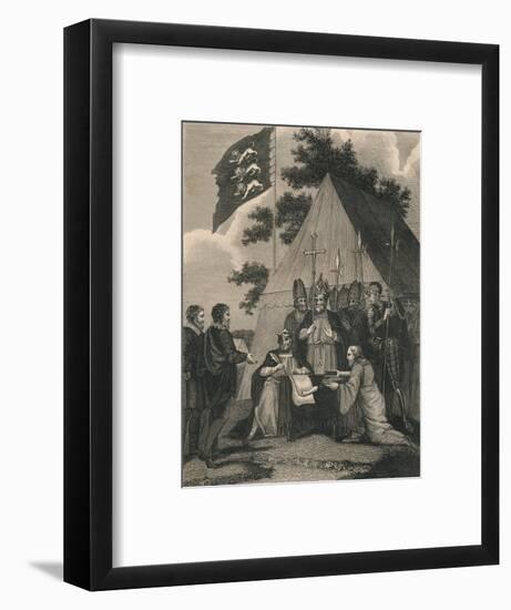 Magna Charter Signed by King John, 1215-null-Framed Giclee Print