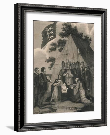 Magna Charter Signed by King John, 1215-null-Framed Giclee Print