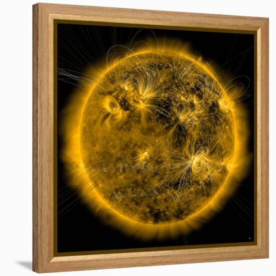 Magnetic Field Lines on the Sun-Stocktrek Images-Framed Premier Image Canvas