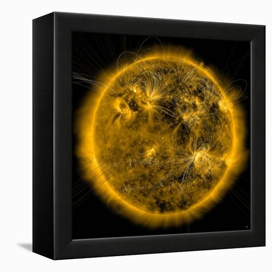 Magnetic Field Lines on the Sun-Stocktrek Images-Framed Premier Image Canvas