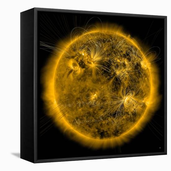 Magnetic Field Lines on the Sun-Stocktrek Images-Framed Premier Image Canvas