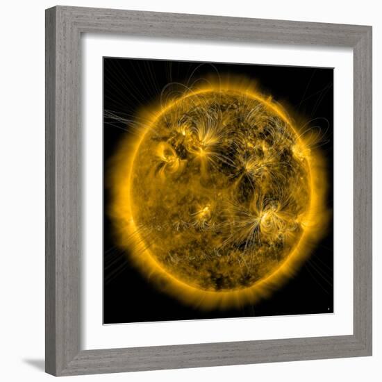 Magnetic Field Lines on the Sun-Stocktrek Images-Framed Photographic Print