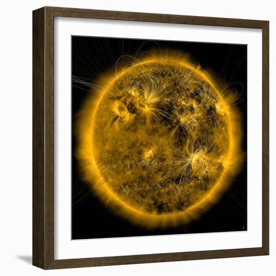 Magnetic Field Lines on the Sun-Stocktrek Images-Framed Photographic Print