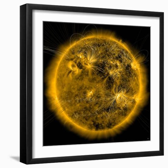 Magnetic Field Lines on the Sun-Stocktrek Images-Framed Photographic Print