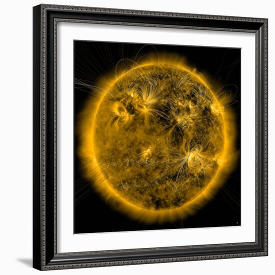 Magnetic Field Lines on the Sun-Stocktrek Images-Framed Photographic Print