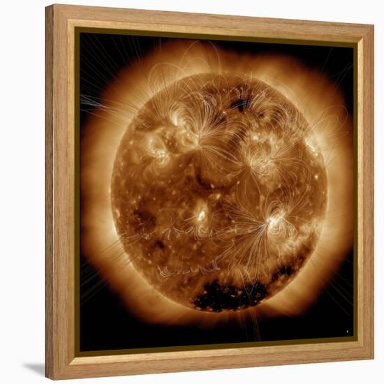 Magnetic Field Lines on the Sun-Stocktrek Images-Framed Premier Image Canvas