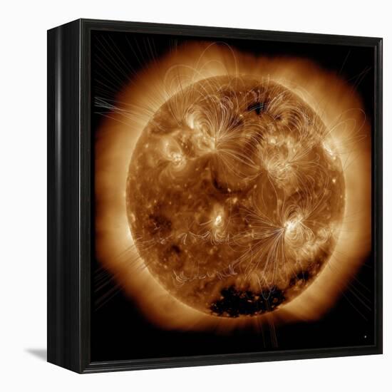 Magnetic Field Lines on the Sun-Stocktrek Images-Framed Premier Image Canvas