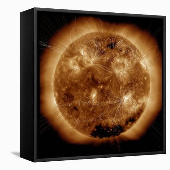 Magnetic Field Lines on the Sun-Stocktrek Images-Framed Premier Image Canvas