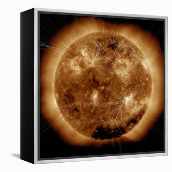 Magnetic Field Lines on the Sun-Stocktrek Images-Framed Premier Image Canvas