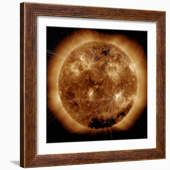 Magnetic Field Lines on the Sun-Stocktrek Images-Framed Photographic Print