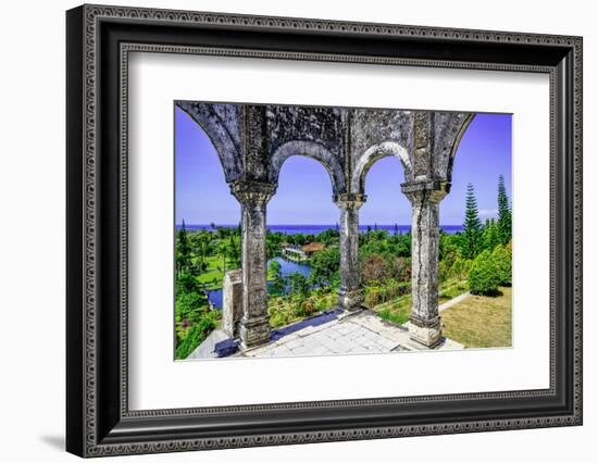 Magnificent grounds of the Taman Ujung, once the home of a King-Greg Johnston-Framed Photographic Print