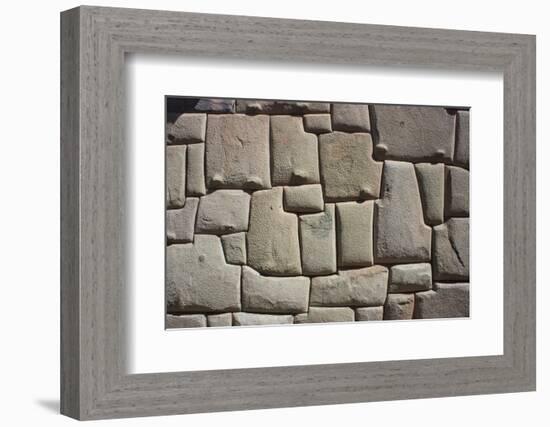 Magnificent Inca Wall, Cuzco, UNESCO World Heritage Site, Peru, South America-Peter Groenendijk-Framed Photographic Print