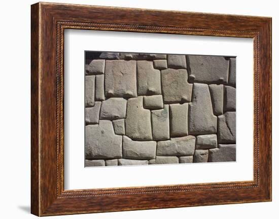 Magnificent Inca Wall, Cuzco, UNESCO World Heritage Site, Peru, South America-Peter Groenendijk-Framed Photographic Print