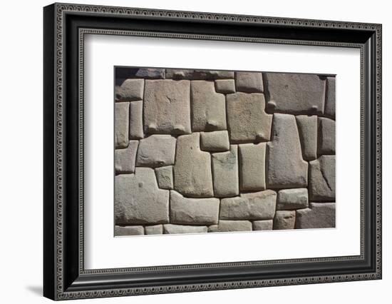 Magnificent Inca Wall, Cuzco, UNESCO World Heritage Site, Peru, South America-Peter Groenendijk-Framed Photographic Print