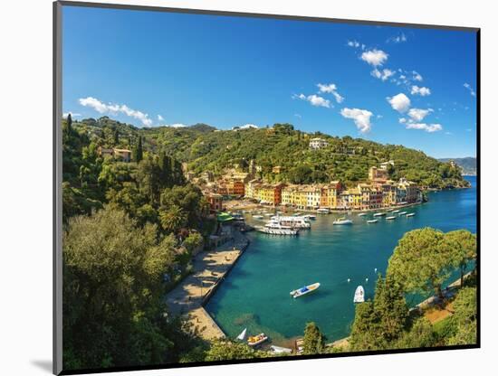 Magnificent View of Portofino, the Village and the Marina. Liguria, Italy-StevanZZ-Mounted Photographic Print