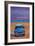 Magnificient Blue Oldtimer in Cuba at Beach-Markus Bleichner-Framed Art Print