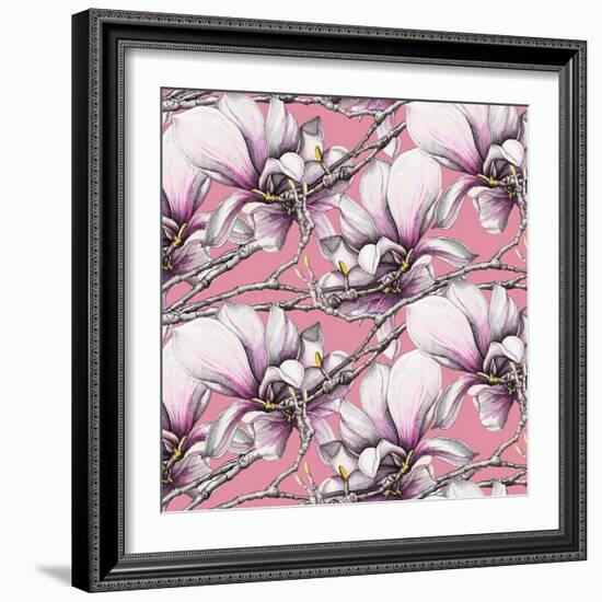 Magnolia, 2019 (Watercolour, Pen and Ink )-Andrew Watson-Framed Giclee Print