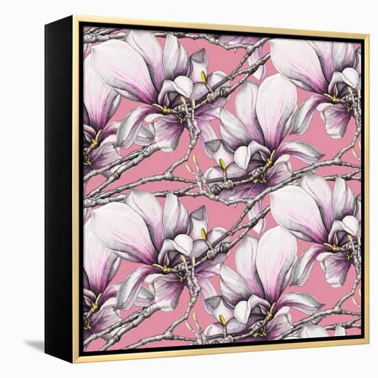 Magnolia, 2019 (Watercolour, Pen and Ink )-Andrew Watson-Framed Premier Image Canvas