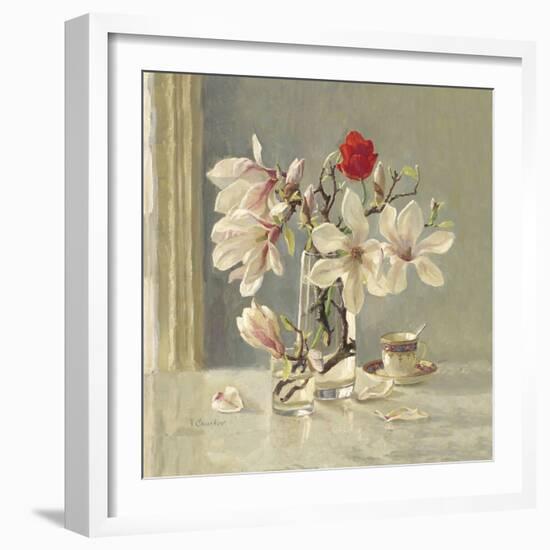 Magnolia and Red Tulip-Valeriy Chuikov-Framed Giclee Print