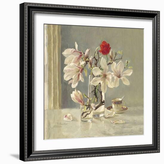 Magnolia and Red Tulip-Valeriy Chuikov-Framed Giclee Print