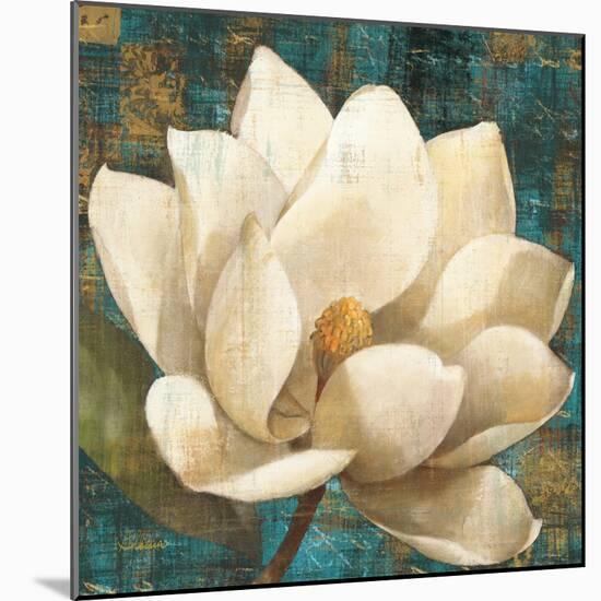 Magnolia Blossom Turquoise-Albena Hristova-Mounted Art Print