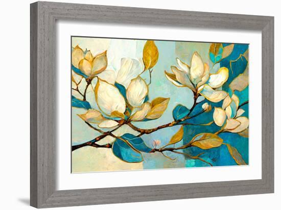 Magnolia Branch I-Avril Anouilh-Framed Art Print