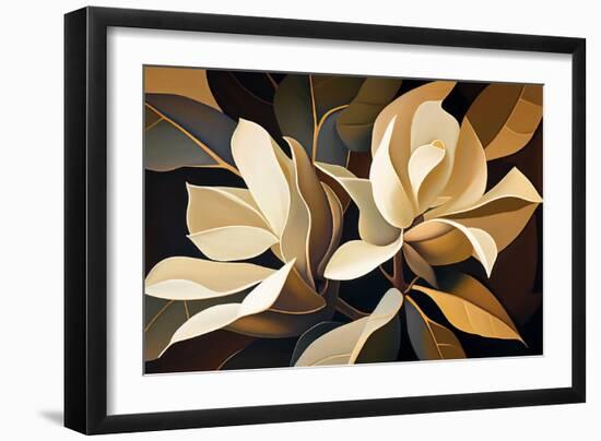 Magnolia Flowers-Lea Faucher-Framed Art Print