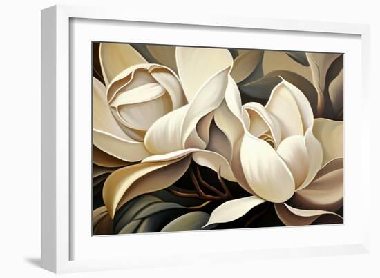 Magnolia Flowers-Lea Faucher-Framed Art Print