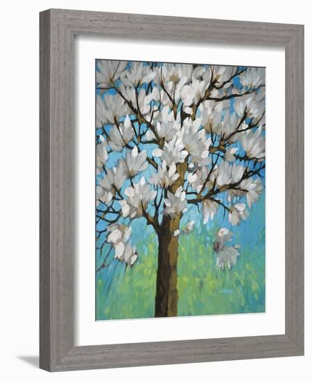 Magnolia in Bloom 1-J Charles-Framed Art Print