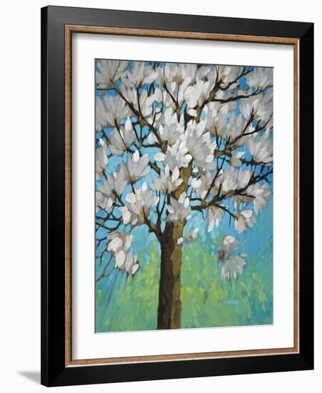 Magnolia in Bloom 1-J Charles-Framed Art Print