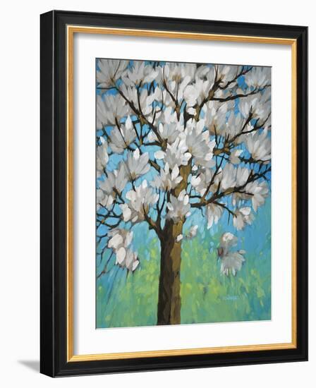 Magnolia in Bloom 1-J Charles-Framed Art Print